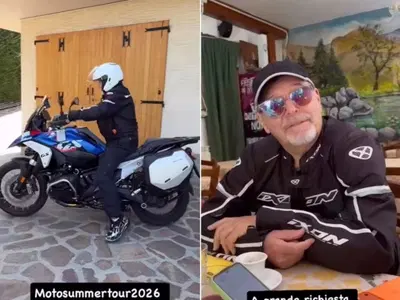 Vasco Rossi in giro sull'Appennino con gli amici e una BMW R 1300 GS [VIDEO]