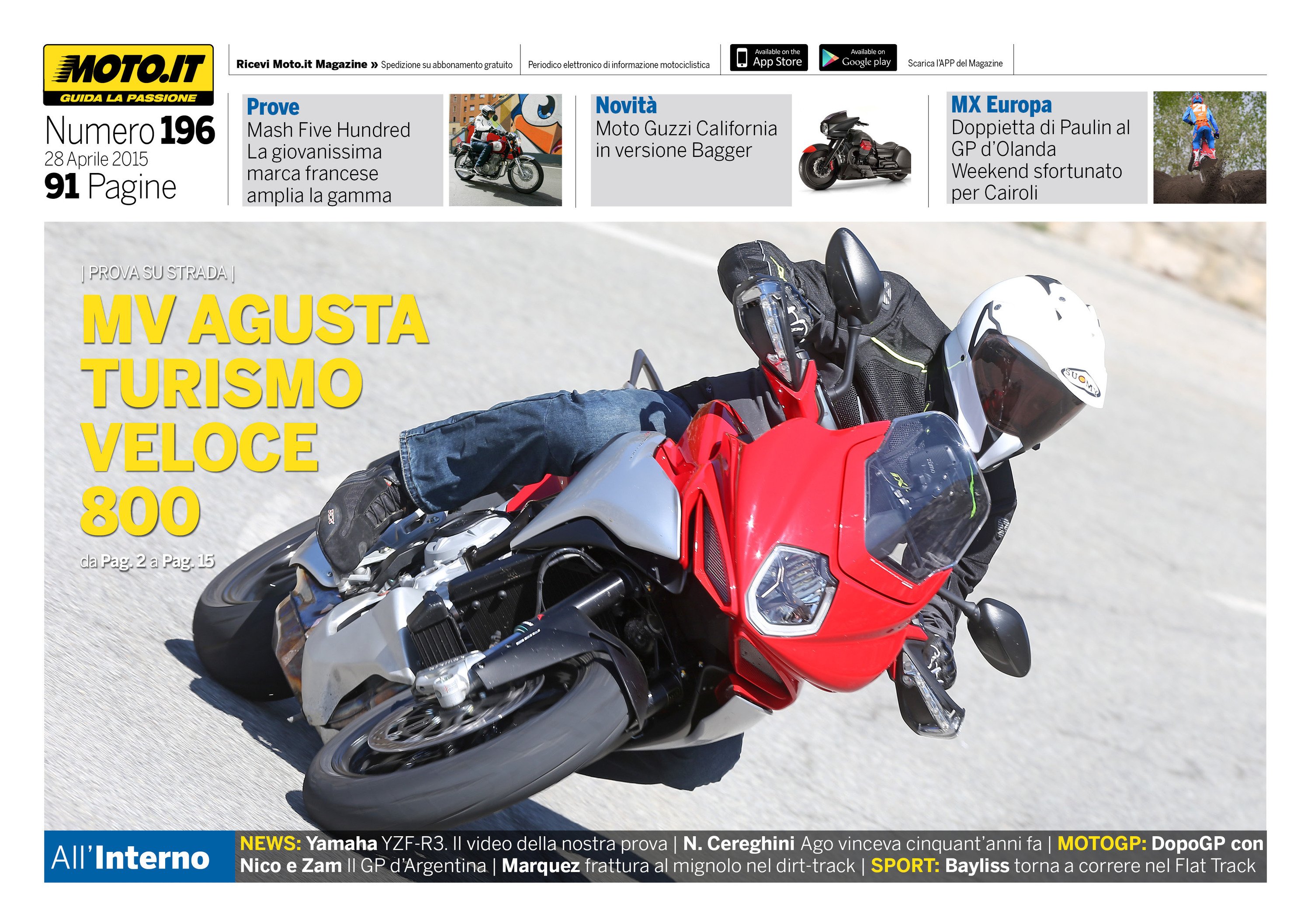 Magazine n&deg;196, scarica e leggi il meglio di Moto.it 