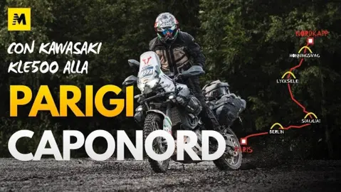 Con la Kawasaki KLE 500 alla Parigi-Caponord