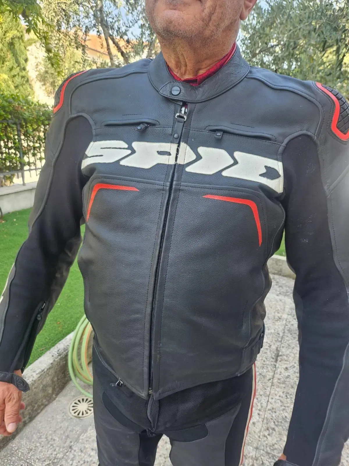 Vendo Tuta in pelle Spidi spezzata giacca e pantal (4)