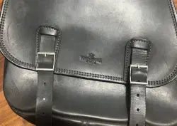 Borsa in cuoio nera Westernbull