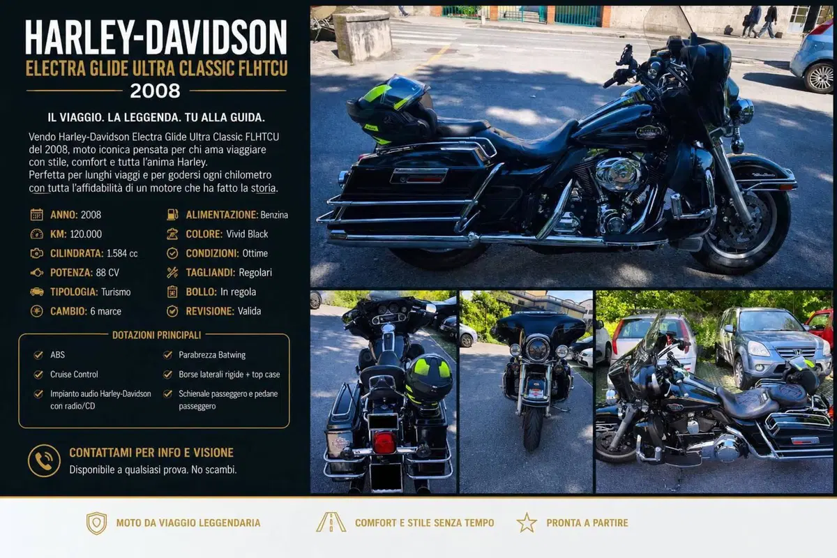 Harley-Davidson 1584 Electra Glide Ultra Classic (2008 - 13) - FLHTCU