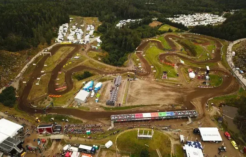 La pista di Uddevalla vista dall'alto