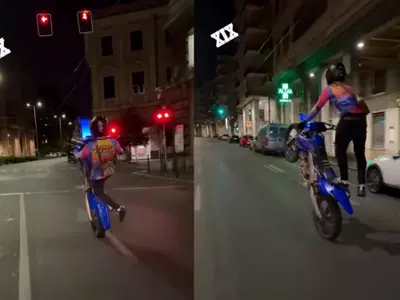 Genova: impenna col rosso, senza targa e posta tutto sui social, indagano i vigili
