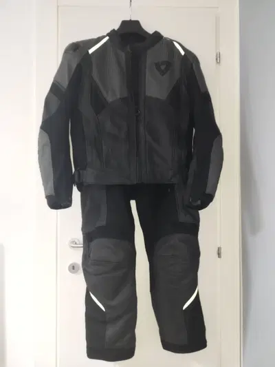 completo pelle MOTO Giacca+ Pantaloni REV'IT!TG 50