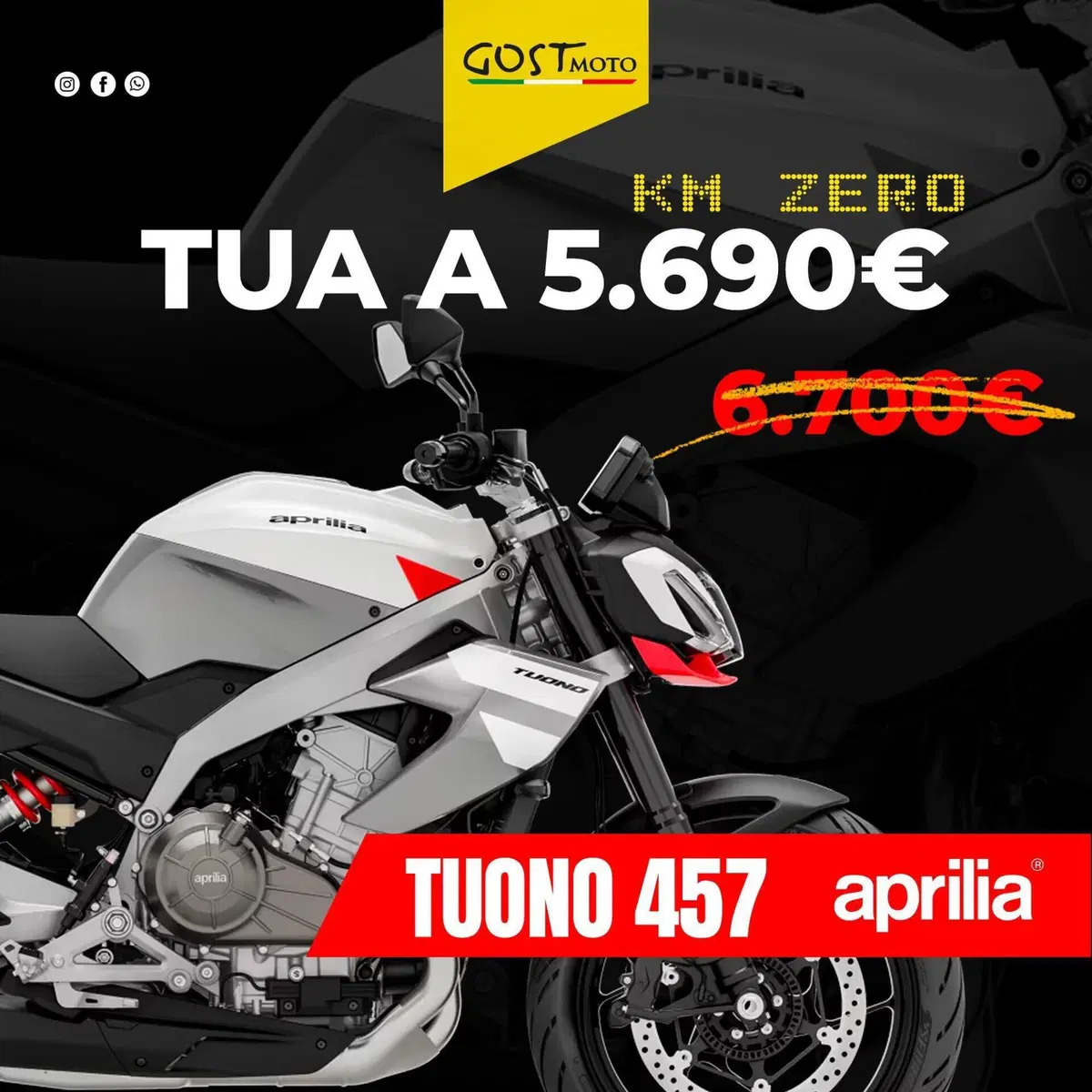 Aprilia Tuono 457 (2025 - 26)