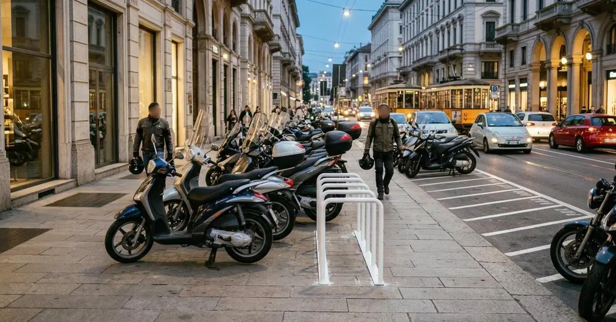 Milano non vuole moto e scooter sui marciapiedi. Ok. Ma allora dove sono i parcheggi? [VIDEO]