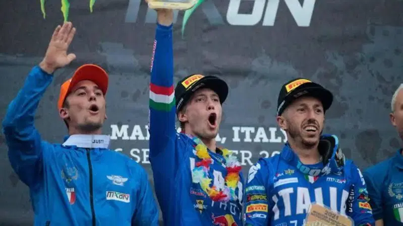 L'ultima volta che l'Italia ha vinto il Nazioni. Mantova, 2021. Da sinistra: Lupino, Guadagnini e Cairoli