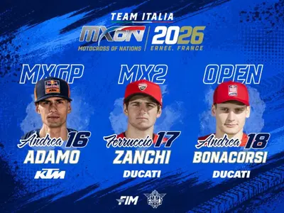 Adamo, Zanchi e Bonacorsi: svelata la formazione che difender&agrave; il tricolore al Motocross delle Nazioni 2026