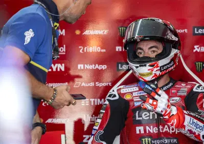 MotoGP 2026. GP di Spagna ad Aragon. Pecco Bagnaia, 13°: Non sono tornato subito al box, rischiavo di dire cose che non penso. Per fortuna c'è Álex Márquez