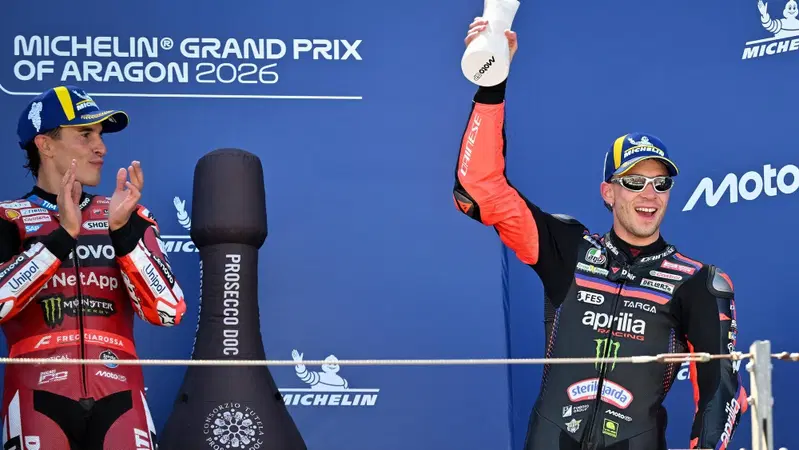 MotoGP 2026. GP di Spagna. Marco Bezzecchi conferma la versione di Marc M&aacute;rquez: "Ha ragione, non si pensa n&eacute; alla madre, n&eacute; al cane. Comunque complimenti a lui"
