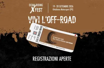 EICMA Riding X Fest: al via le iscrizioni gratuite, cambia la sede