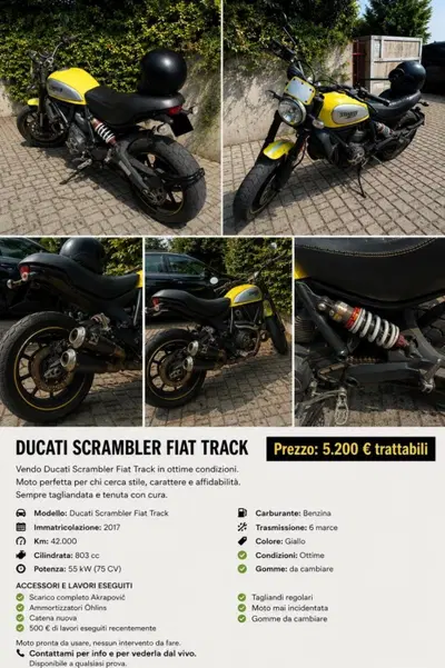 Ducati Scrambler 800 Flat Track Pro (2016 - 17) usata