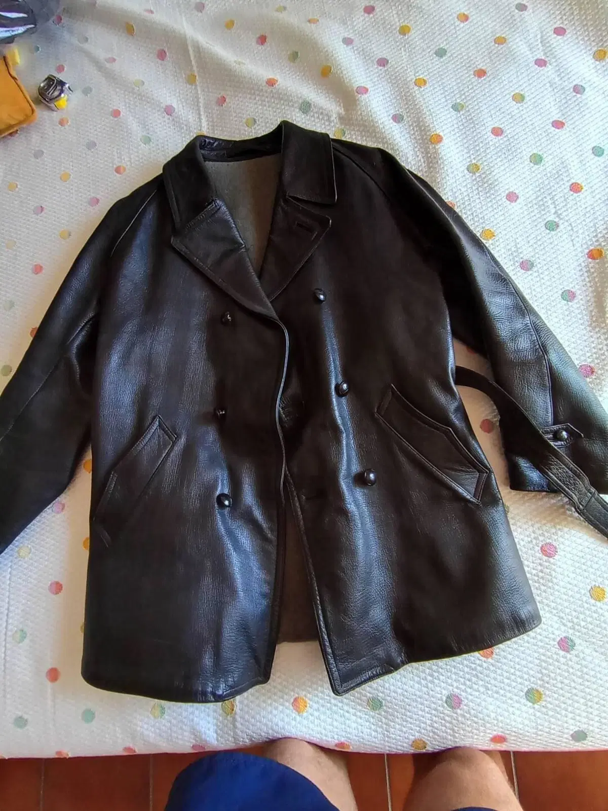 Giacca moto pelle anni 50 Artigianale (7)