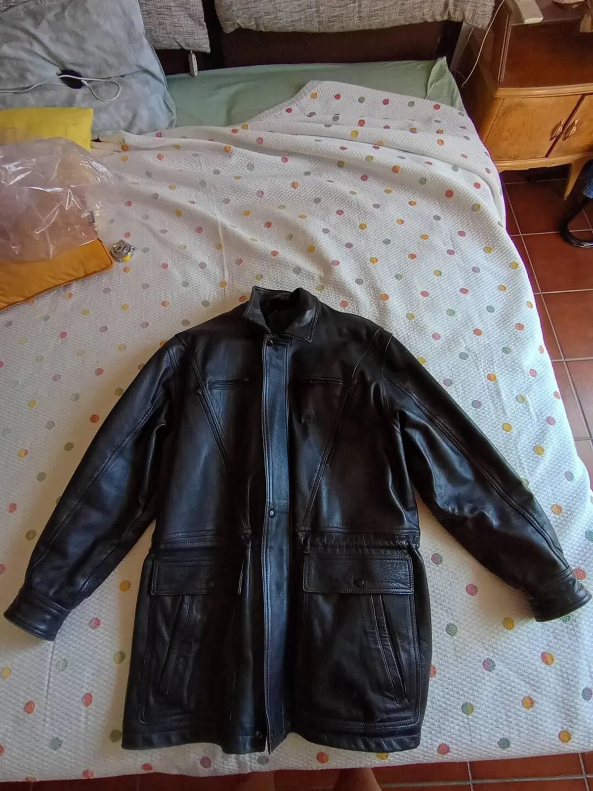 Giacca moto pelle anni 50 Artigianale (8)