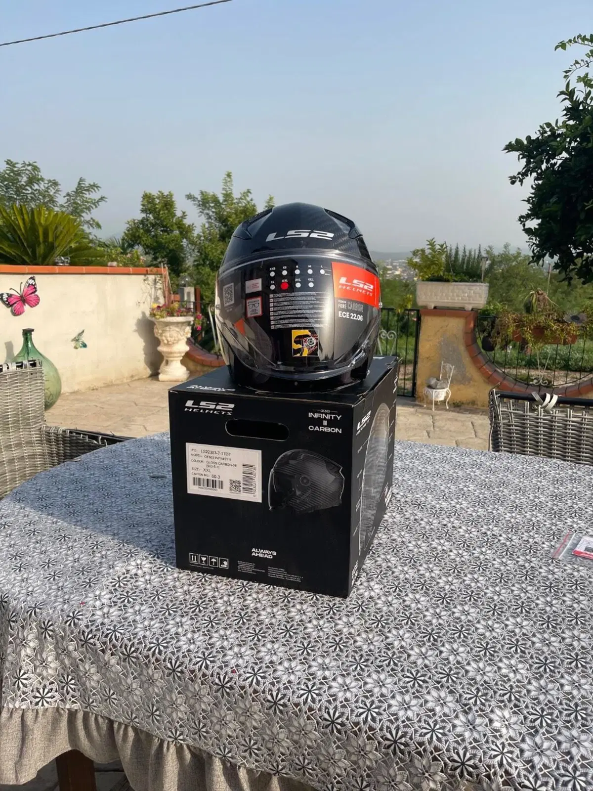 Casco Jet LS2 Infinity II Carbon Taglia XXL Mai ut (2)