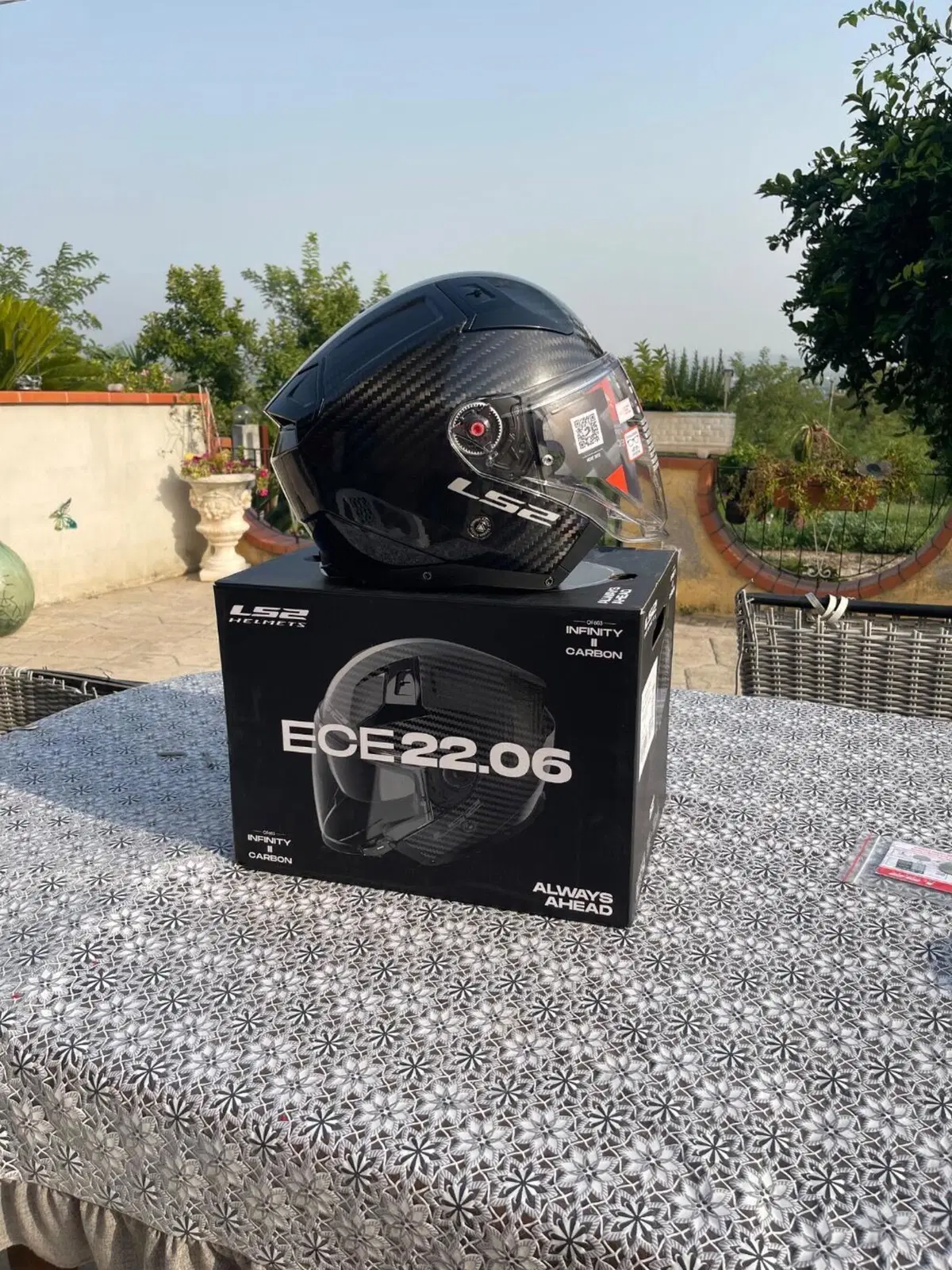 Casco Jet LS2 Infinity II Carbon Taglia XXL Mai ut (3)