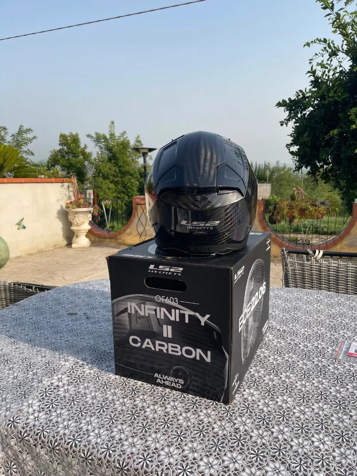 Casco Jet LS2 Infinity II Carbon Taglia XXL Mai ut (4)