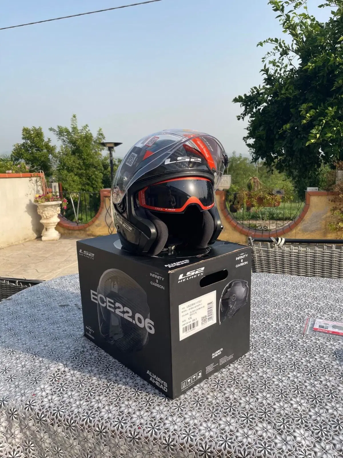 Casco Jet LS2 Infinity II Carbon Taglia XXL Mai ut (5)