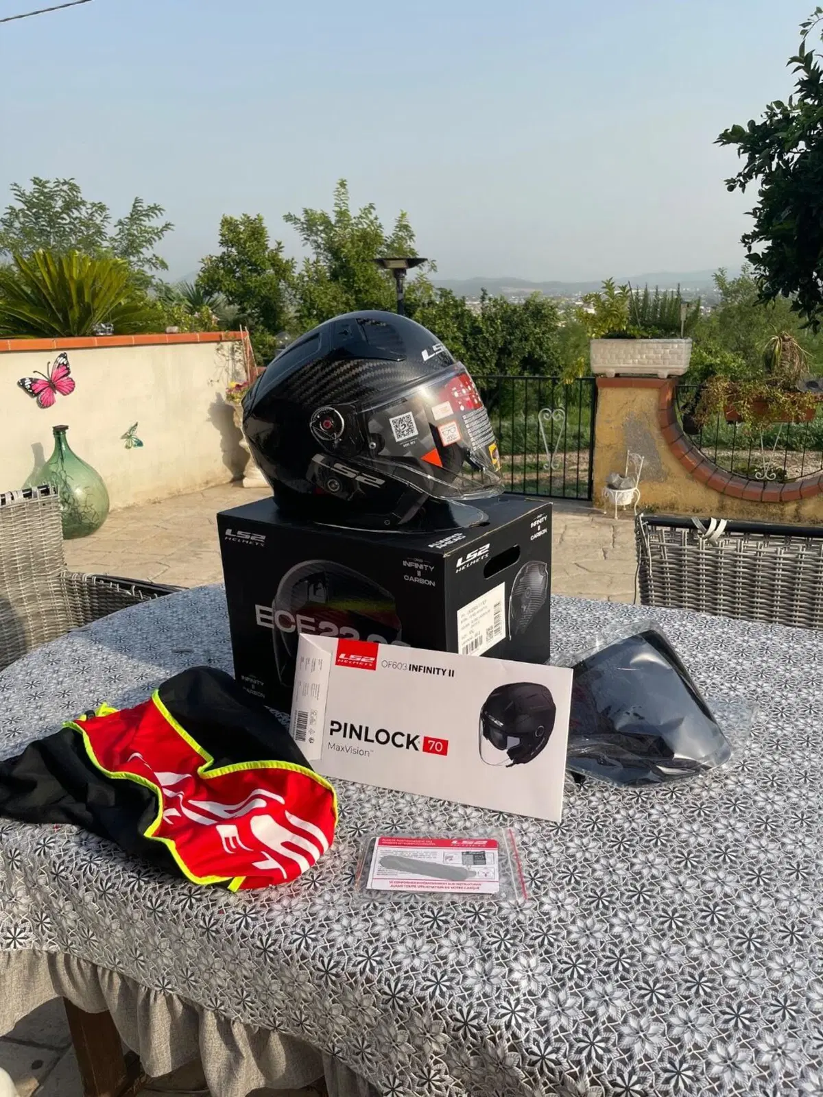 Casco Jet LS2 Infinity II Carbon Taglia XXL Mai ut (6)