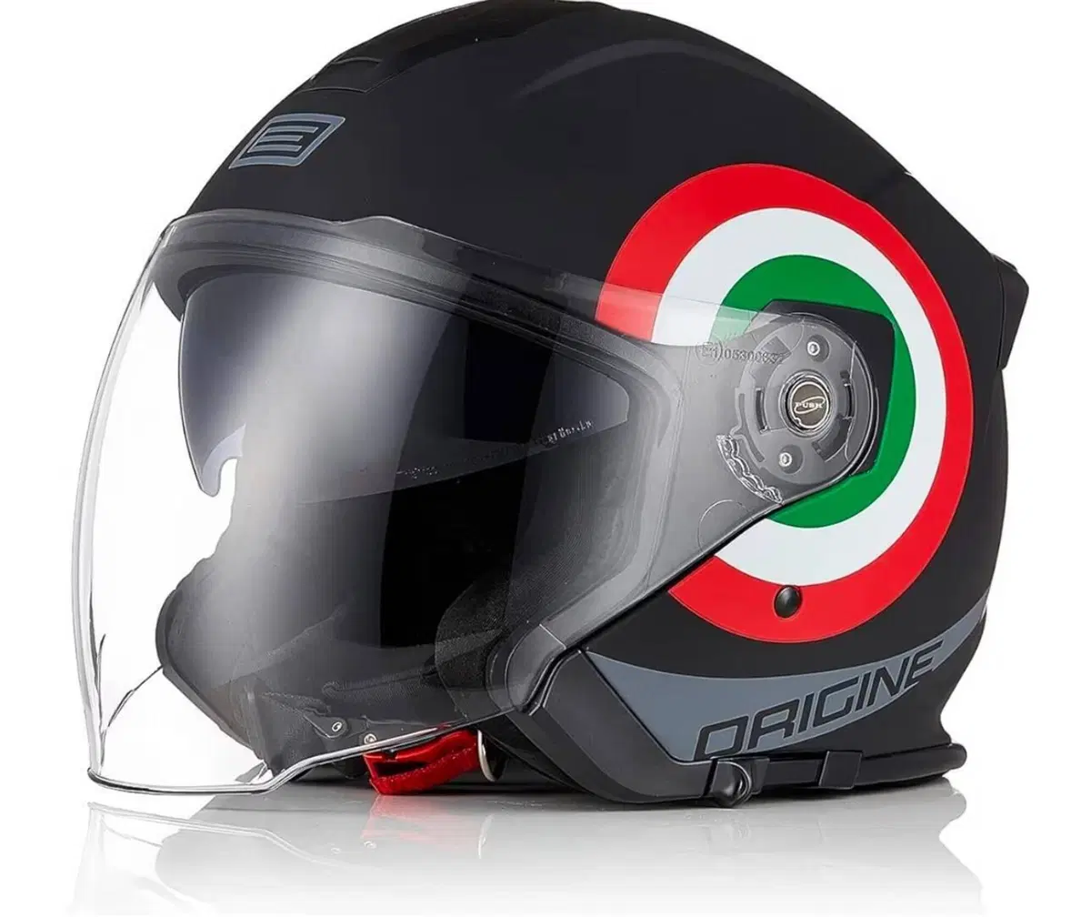 Casco Origine Jet M 57-58 nero tricolore con doppi