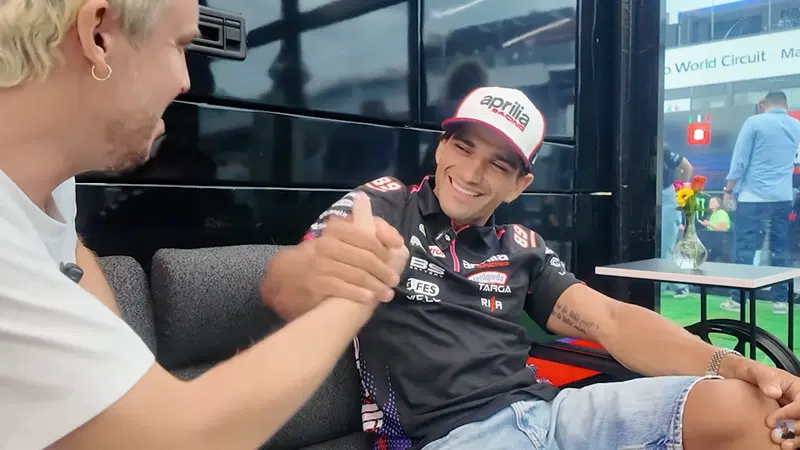 Un momento dell'intervista con Jorge Martín