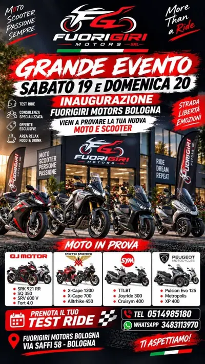 Sabato 19 e domenica 20 inaugura a Bologna la nuova sede di Fuorigiri Motors