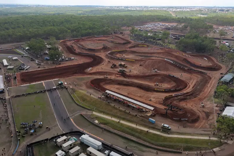 La pista di Darwin vista dall'alto