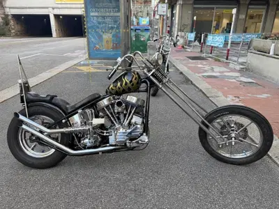 Harley-Davidson Panhead chopper d'epoca