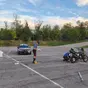 Perde il controllo della moto durante il demo ride e investe due visitatori. Momenti drammatici a Montichiari