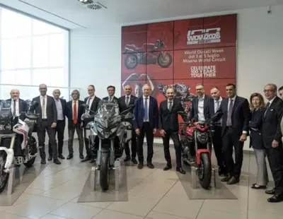 Ducati, Urso in visita a Borgo Panigale