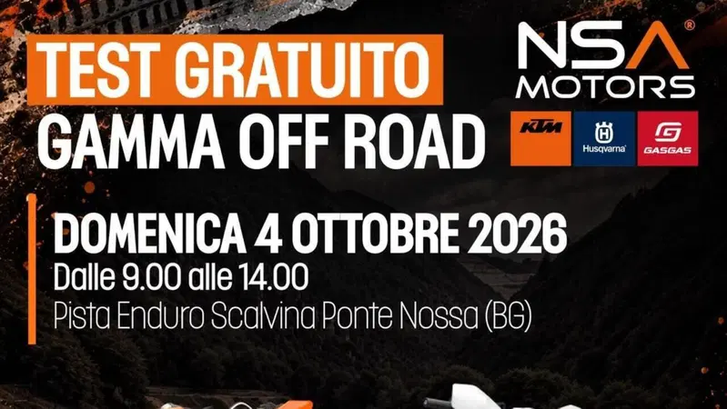 NSA Motors porta in pista la gamma Off Road 2027: domenica 4 ottobre test gratuito KTM e Husqvarna