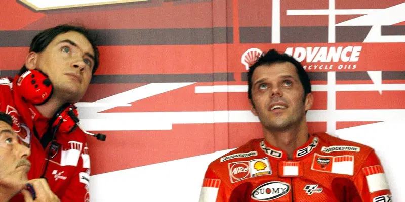Pupulin con Capirossi in Ducati