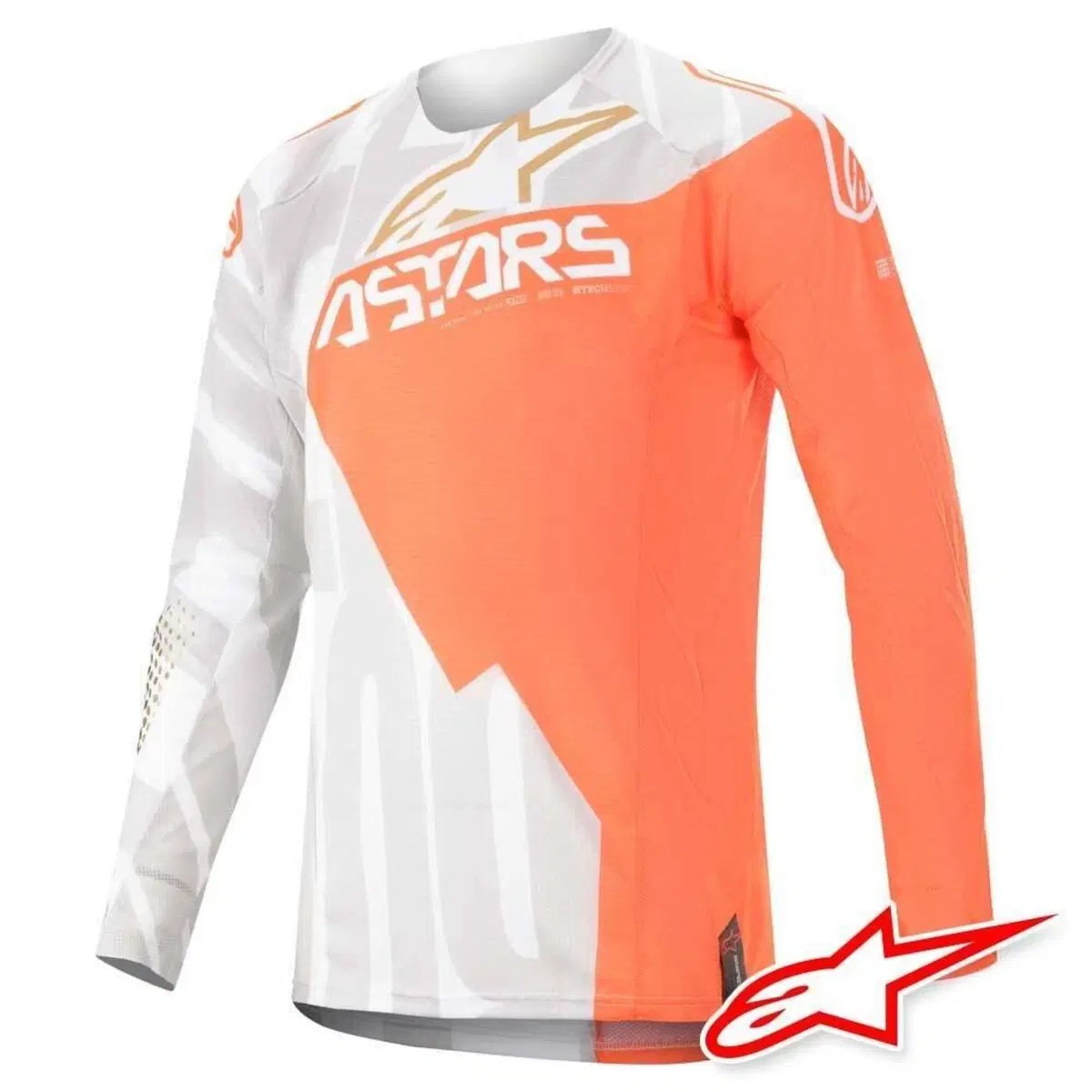 Maglia Motocross Alpinestars Techstar Factory Whit