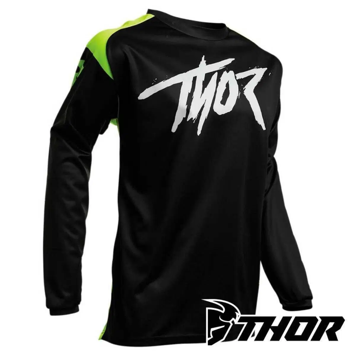 Maglia Motocross Enduro Thor Sector Link Nero Gial
