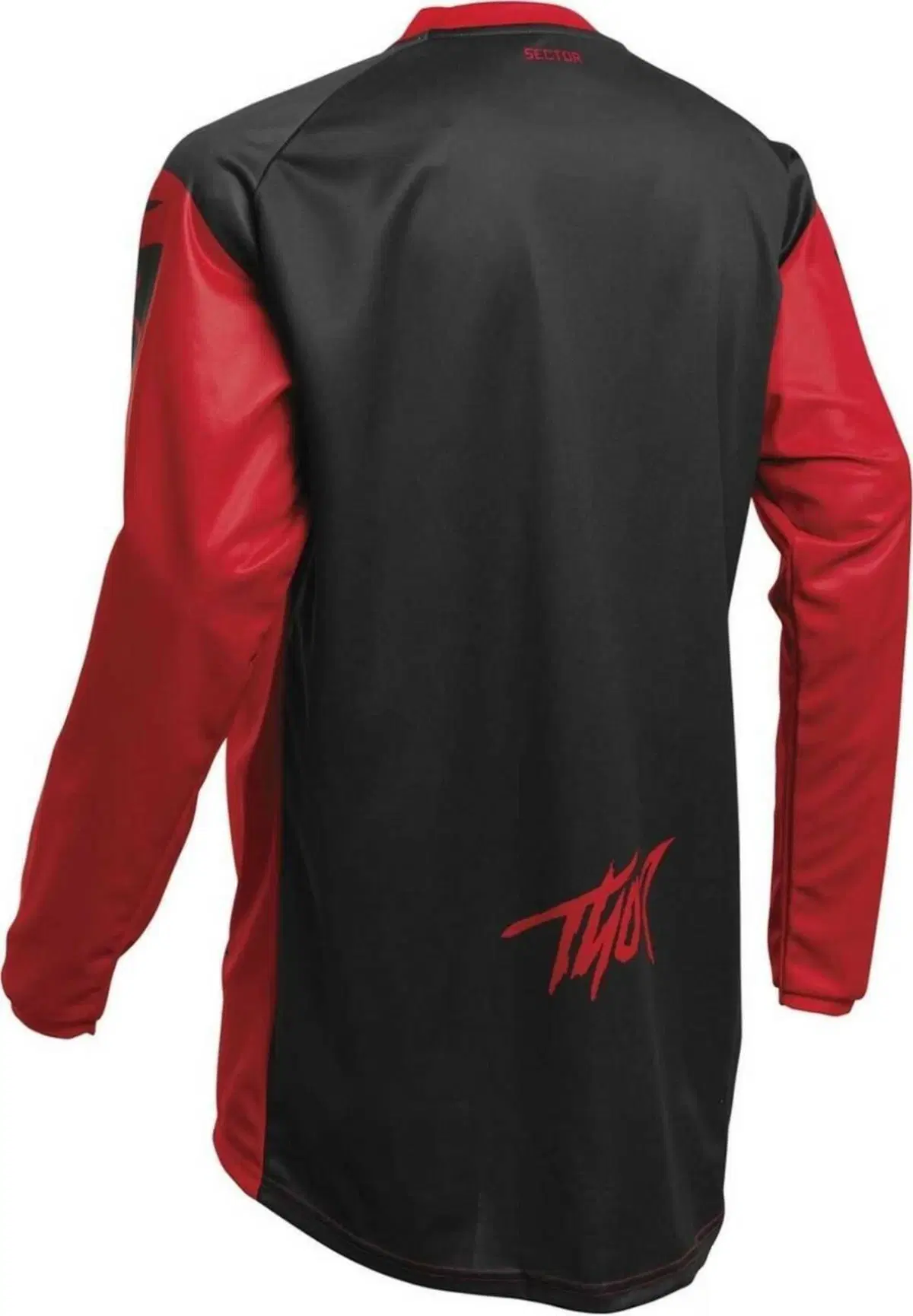 Maglia Motocross Enduro Thor Sector Link Rosso Ner (2)