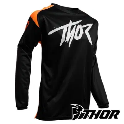 Maglia Motocross Enduro Thor Sector Link Black Ora