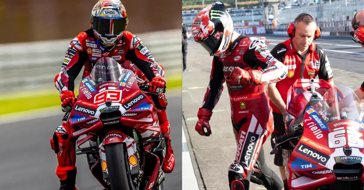MotoGP, Ducati e un venerdì a tre facce: bene Márquez, male Bagnaia. La terza? Il problema ai freni è risolto