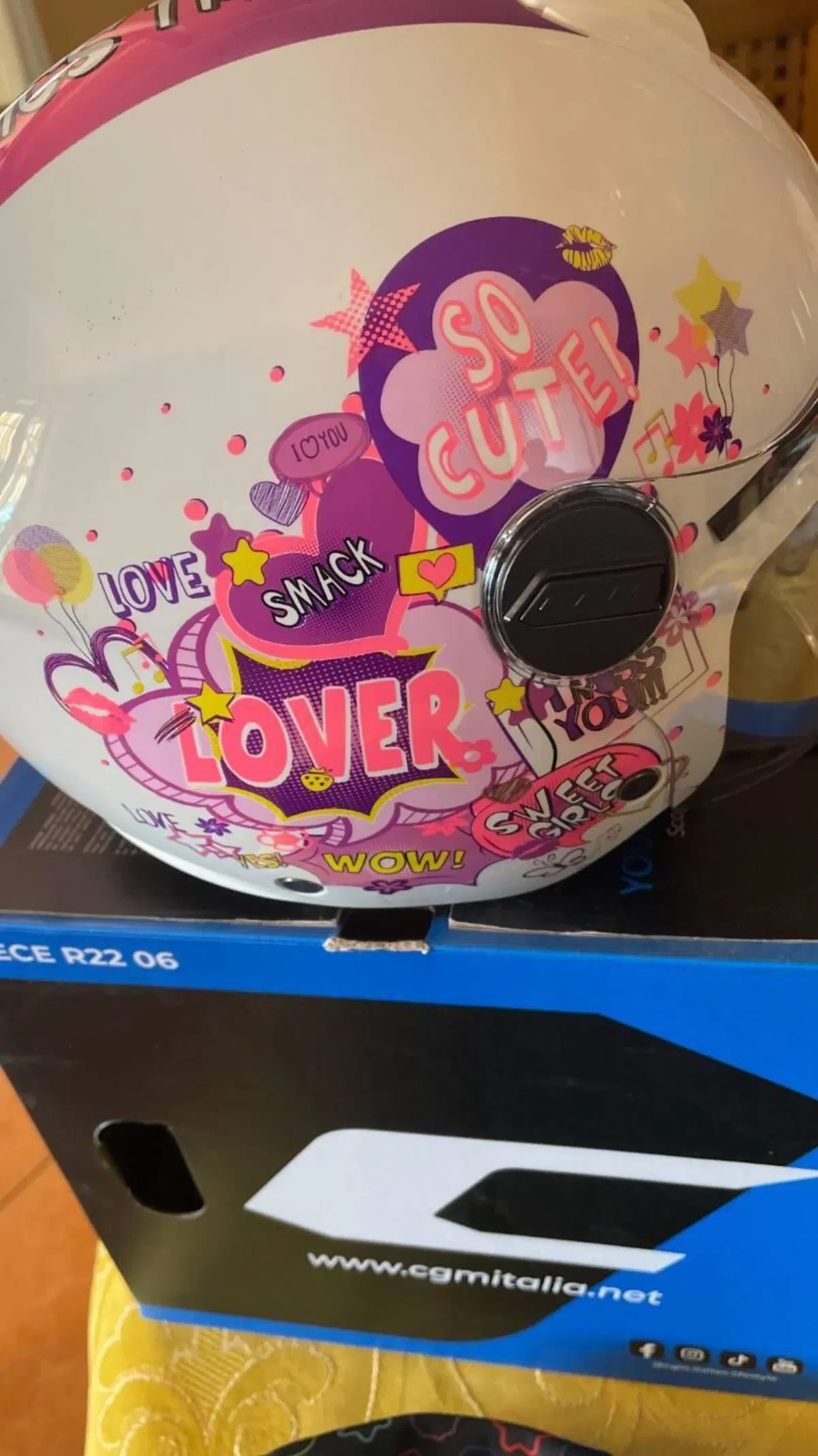 Casco bambina nuovo per scooter! CGM (6)