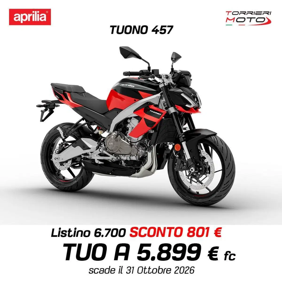 Aprilia Tuono 457 (2025 - 26)
