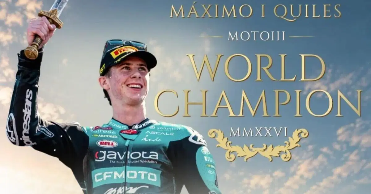 MotoGP, Maximo Quiles è campione del mondo di Moto3 2026