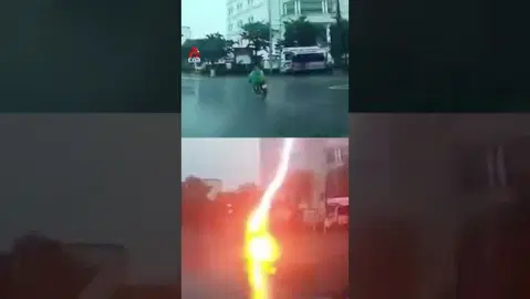 Vietnamese woman taken to hospital after being struck by lightning while riding motorbike