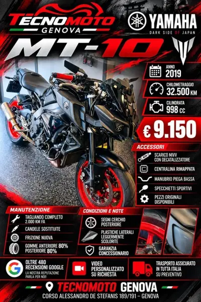 Yamaha MT-10 (2017 - 20) usata