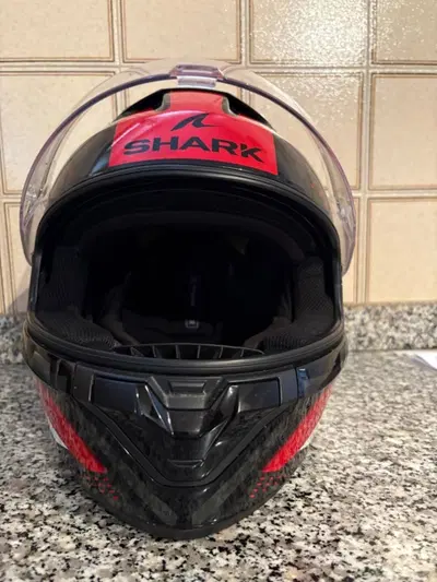 Casco Integrale Moto Shark Nero/Rosso (Condizioni Shark Helmets
