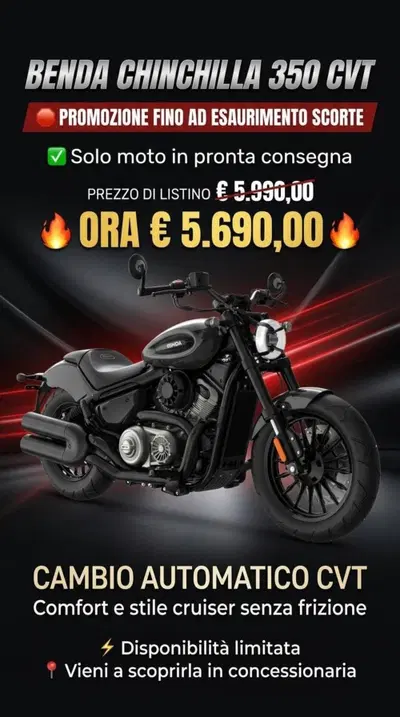 Benda Motorcycles Chinchilla 350 CVT Neo (2026) nuova