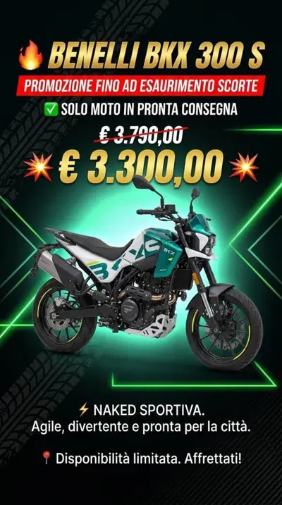 Benelli BKX 300 S (2026) nuova