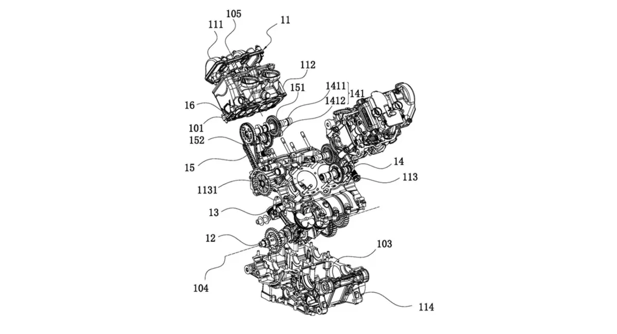 CFMoto sfida Ducati e Kawasaki: dai brevetti del motore V4 spunta l'ipotesi turbo (81 caratteri) (4)