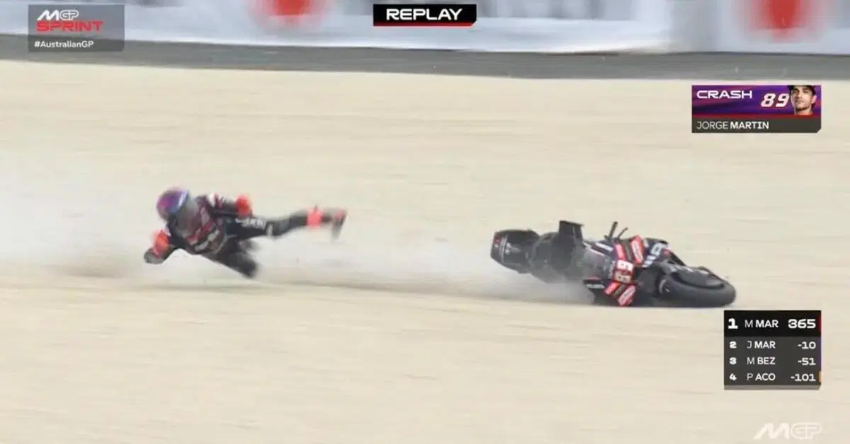 MotoGP, brutto incidente per Jorge Martin nella Sprint di Phillip Island, ci sono fratture, è unfit - IN AGGIORNAMENTO [VIDEO]