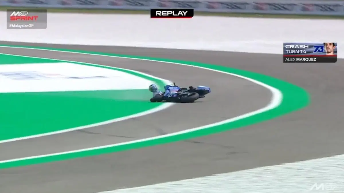 MotoGP, Alex Marquez cade nella Sprint: 'Colpa mia al 100%'. Potrebbe operarsi alla clavicola prima del Qatar?