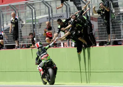 SBK 2015 Imola. Appena scesi dal podio
